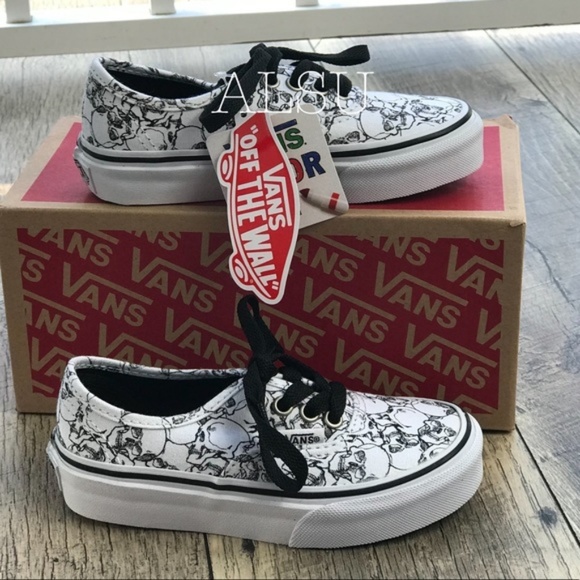 VANS Authentic Color Me Skulls White Kids AUTHENTI - Picture 5 of 6